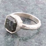 Hammered Green Seraphinite Sterling Silver Ring - Barse Jewelry - Flyclothing LLC