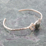 Hammered Green Seraphinite and Sterling Silver Cuff Bracelet - Barse Jewelry - Flyclothing LLC