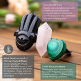 Hamsa Hand of Safe Travels: Aromatherapy Crystal Car Kit - Conscious Items - Flyclothing LLC