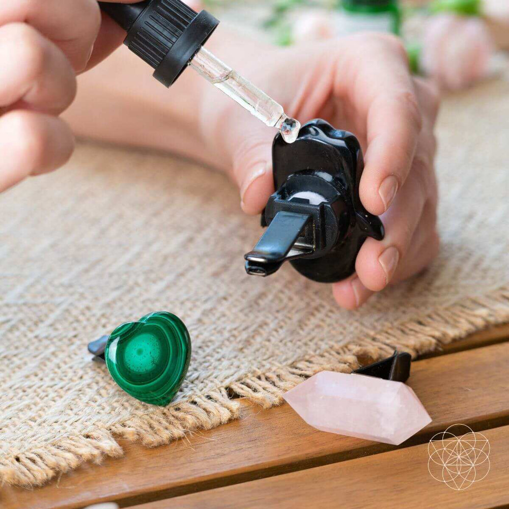 Hamsa Hand of Safe Travels: Aromatherapy Crystal Car Kit - Conscious Items - Flyclothing LLC