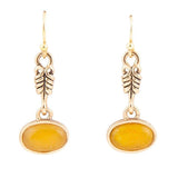 Harmony Orange Quartz Golden Drop Earrings - Barse Jewelry - Flyclothing LLC