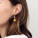 Harmony Orange Quartz Golden Drop Earrings - Barse Jewelry - Flyclothing LLC