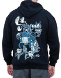 Black Market Art Company Haunt Rod Men's Zip Hoodie - Black Market Art Company - Flyclothing LLC