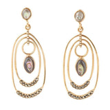 Henle Green Abalone Chandelier Golden Drop Earrings - Barse Jewelry - Flyclothing LLC
