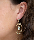 Henle Green Abalone Chandelier Golden Drop Earrings - Barse Jewelry - Flyclothing LLC
