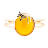 Honey Bee Yellow Agate Golden Cuff Bracelet - Barse Jewelry - Flyclothing LLC