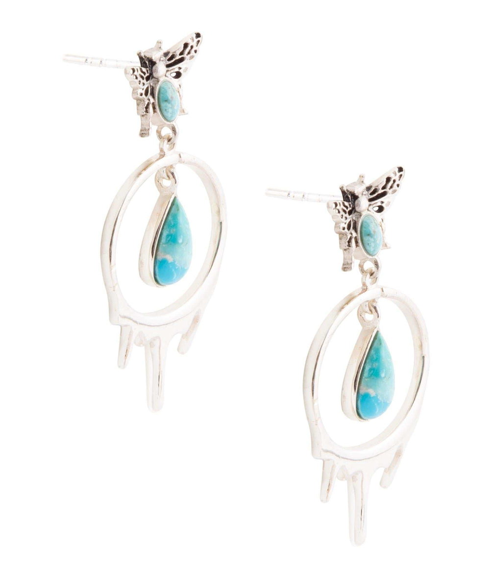 Honey Blue Turquoise Sterling Silver Drop Earrings - Barse Jewelry - Flyclothing LLC