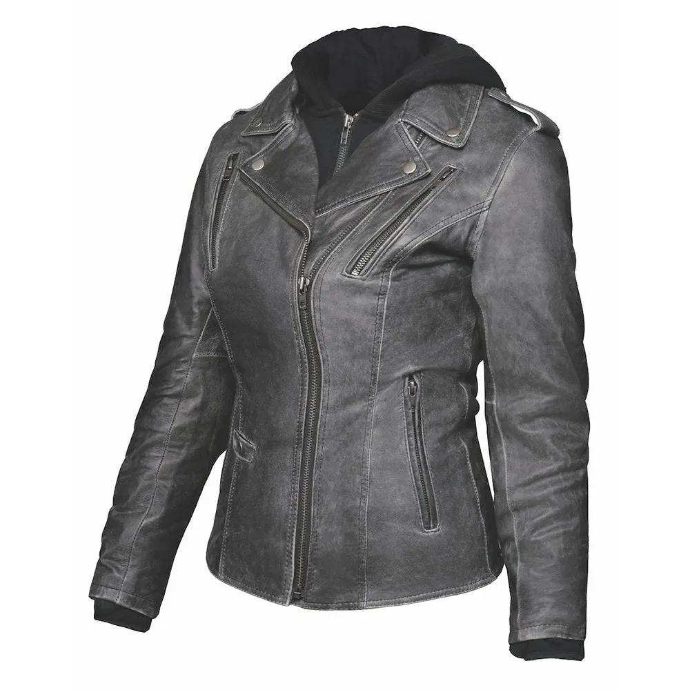 Stella - Ladies 3-in-1 Leather Jacket - Unik Just for Bikers - Flyclothing LLC