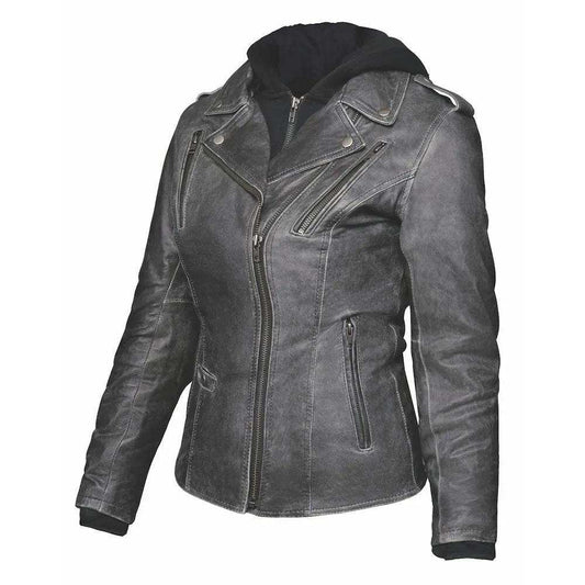 Stella - Ladies 3-in-1 Leather Jacket - Unik Just for Bikers - Flyclothing LLC