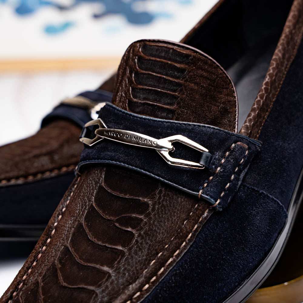 Hugo Brown / Navy - Marco Di Milano - Flyclothing LLC