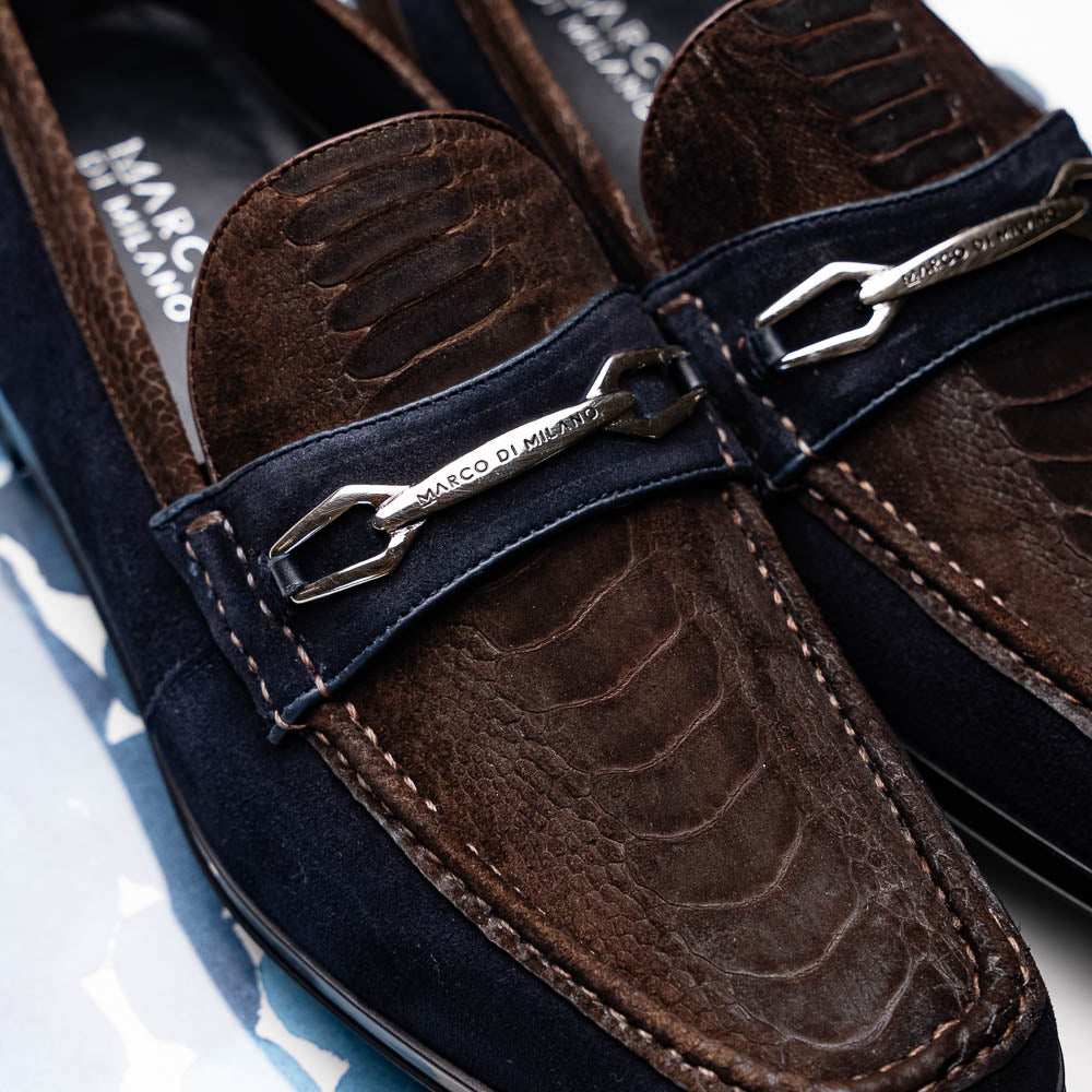 Hugo Brown / Navy - Marco Di Milano - Flyclothing LLC