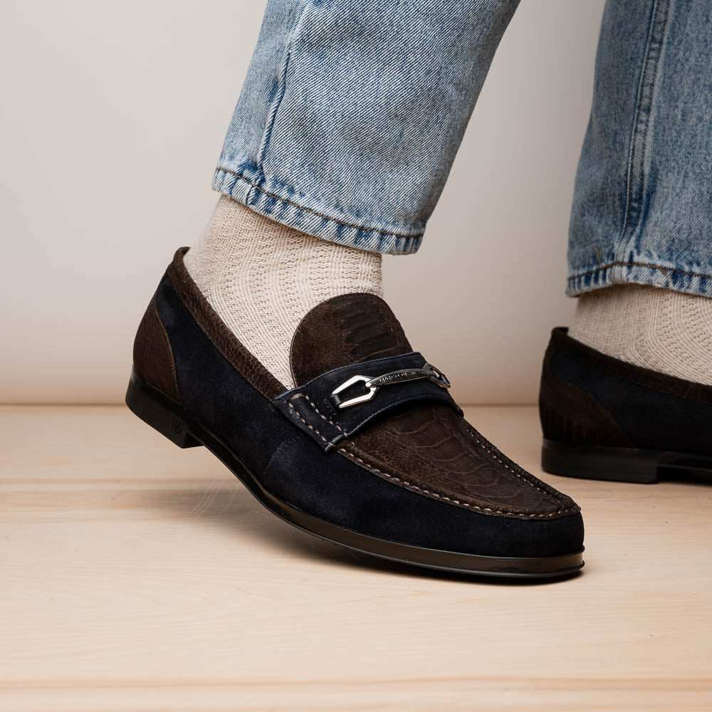 Hugo Brown / Navy - Marco Di Milano - Flyclothing LLC