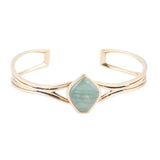 Hush Green Aventurine and Golden Cuff Bracelet - Barse Jewelry - Flyclothing LLC