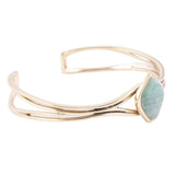 Hush Green Aventurine and Golden Cuff Bracelet - Barse Jewelry - Flyclothing LLC