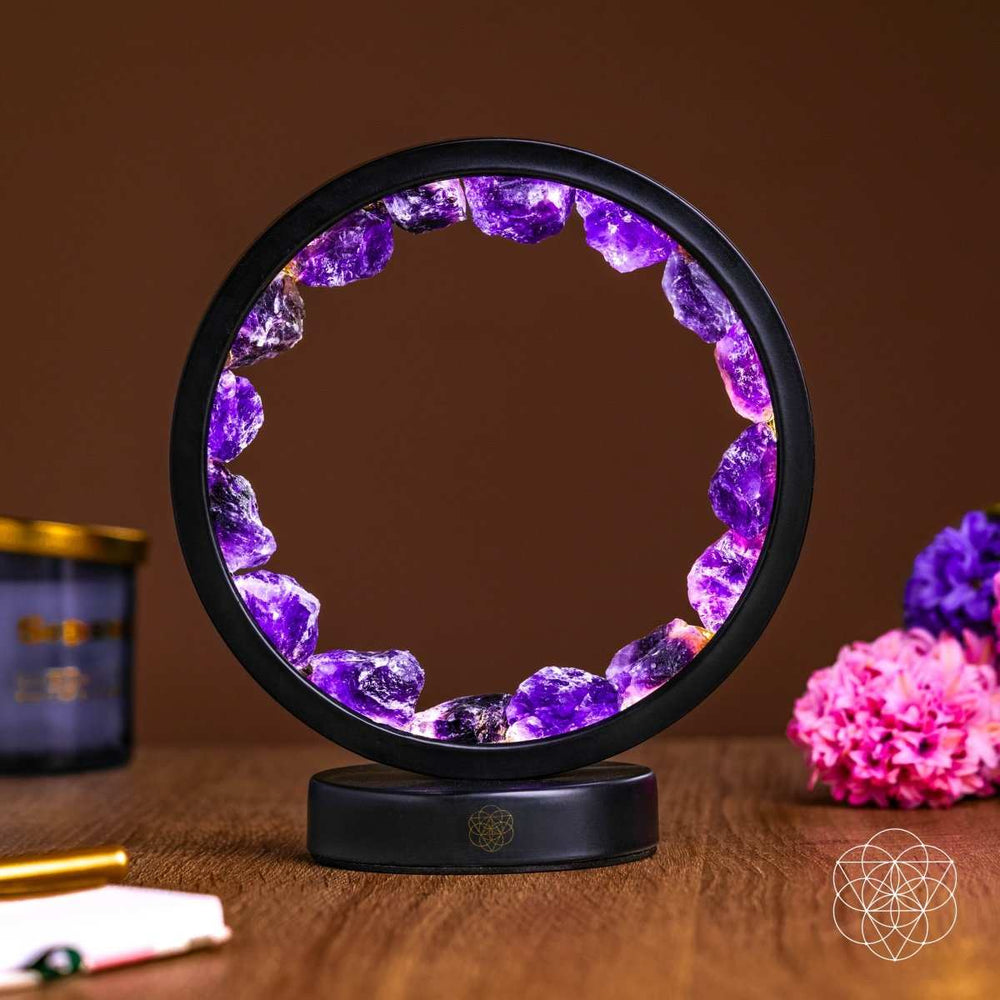 I Am At Peace - Spiritual Protection Amethyst Lamp - Conscious Items - Flyclothing LLC
