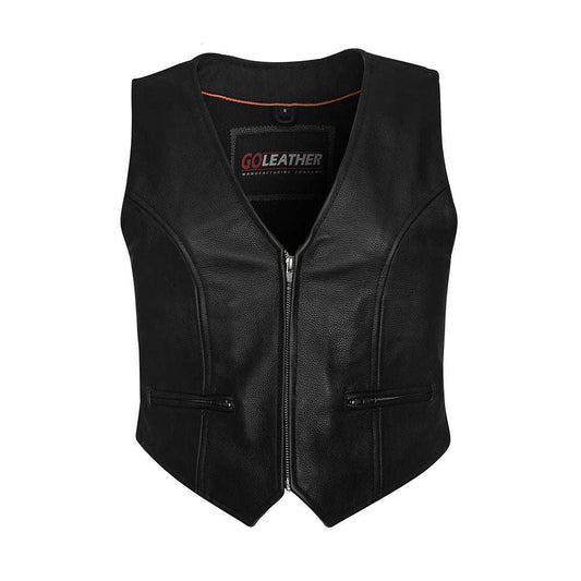 Vixen - Ladies Cinched Sides Shorty Vest - GoLeather - Flyclothing LLC