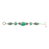 Ikkat Green Chrysocolla Golden Link Bracelet - Barse Jewelry - Flyclothing LLC