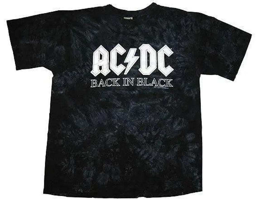 ACDC Tie-Die Back In Black T-Shirt - ACDC - Flyclothing LLC