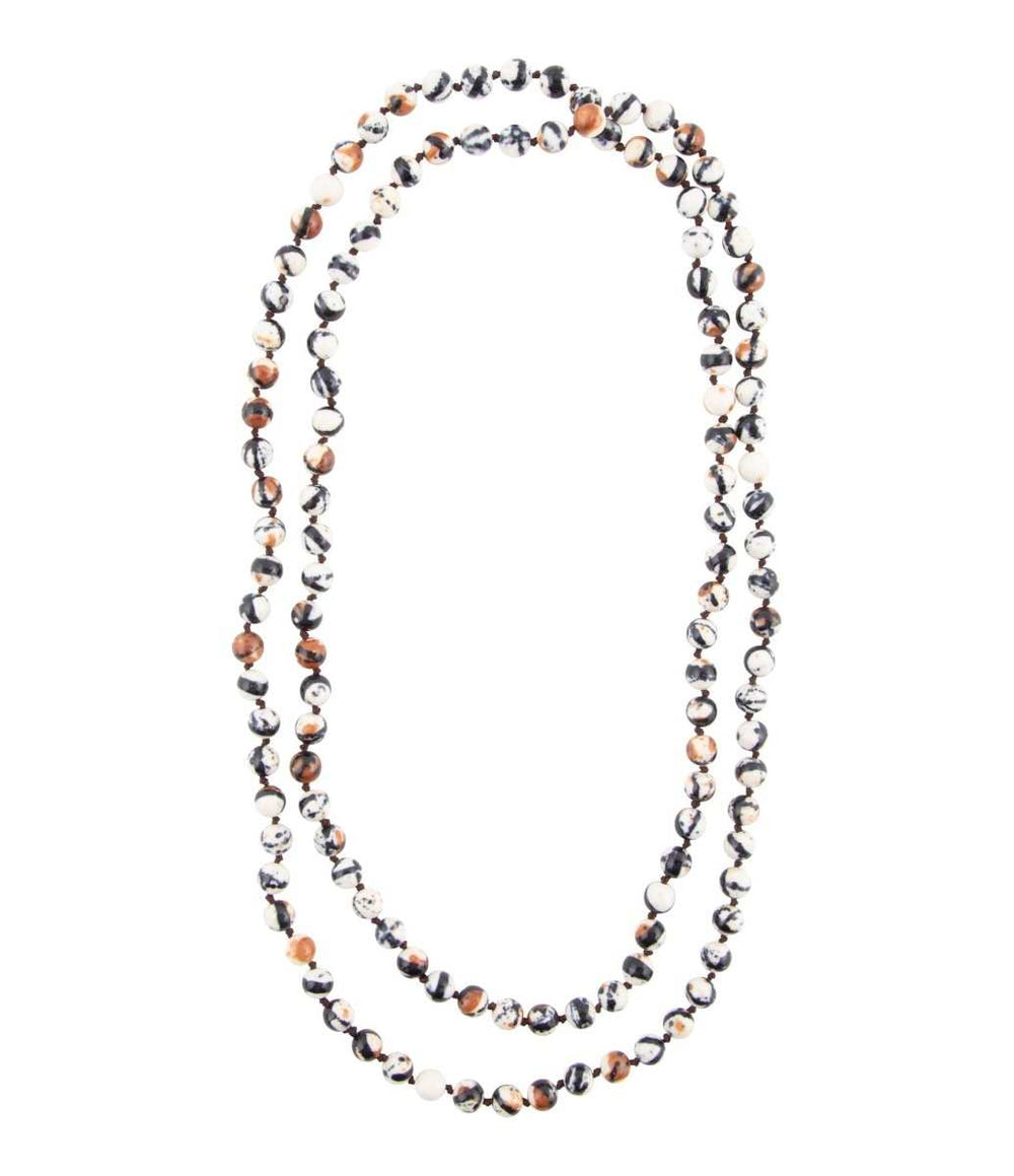 Immeasurable Jasper Black and White Wrap Necklace - Barse Jewelry - Flyclothing LLC