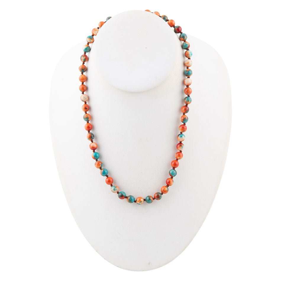 Immeasurable Multicolor Ocean Jade Golden Wrap Necklace - Barse Jewelry - Flyclothing LLC