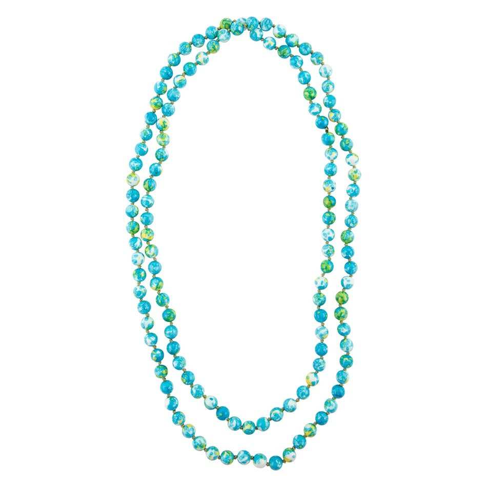Immeasurable Ocean jade Blue Knotted Necklace - Barse Jewelry - Flyclothing LLC