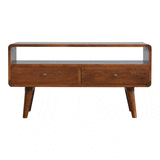 Curved Chestnut Media Unit - Artisan Furniture - Flyclothing LLC