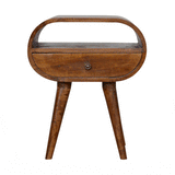 Chestnut Circular Open Bedside - Artisan Furniture - Flyclothing LLC