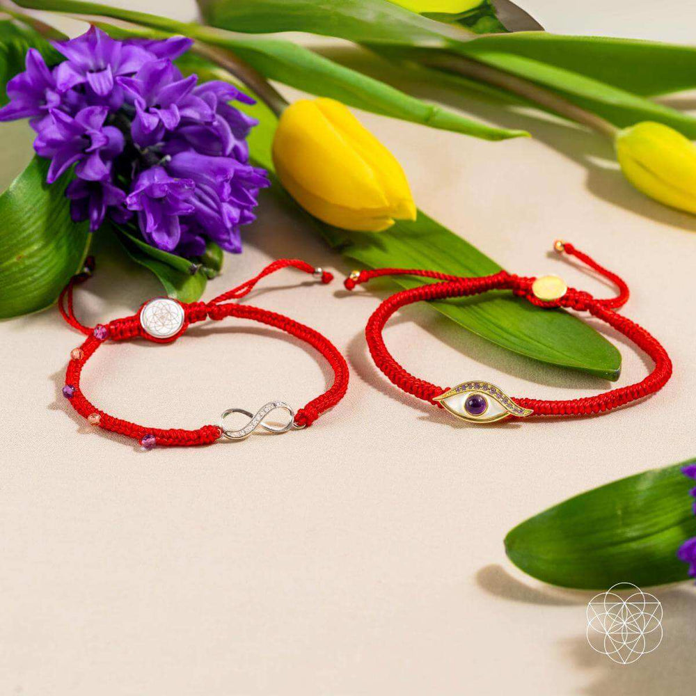 Infinite Prosperity - Eight-Strand Red String Bracelet - Conscious Items - Flyclothing LLC