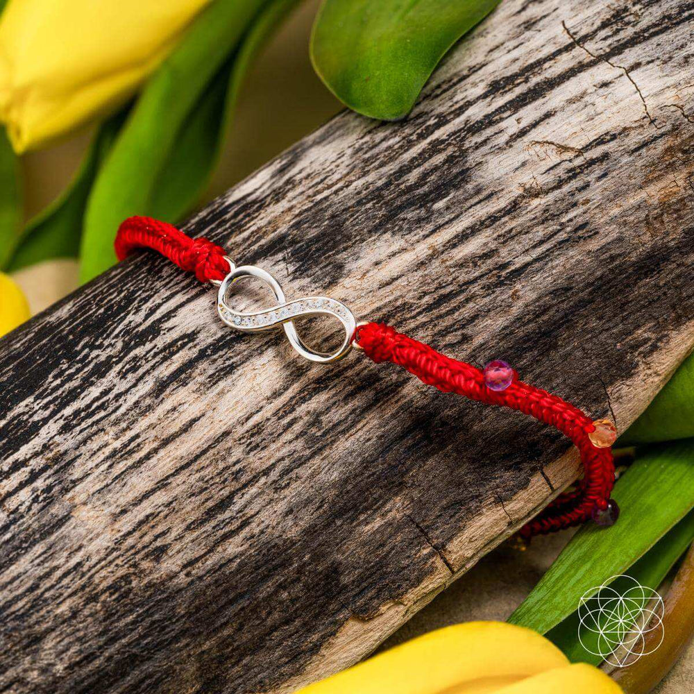 Infinite Prosperity - Eight-Strand Red String Bracelet - Conscious Items - Flyclothing LLC
