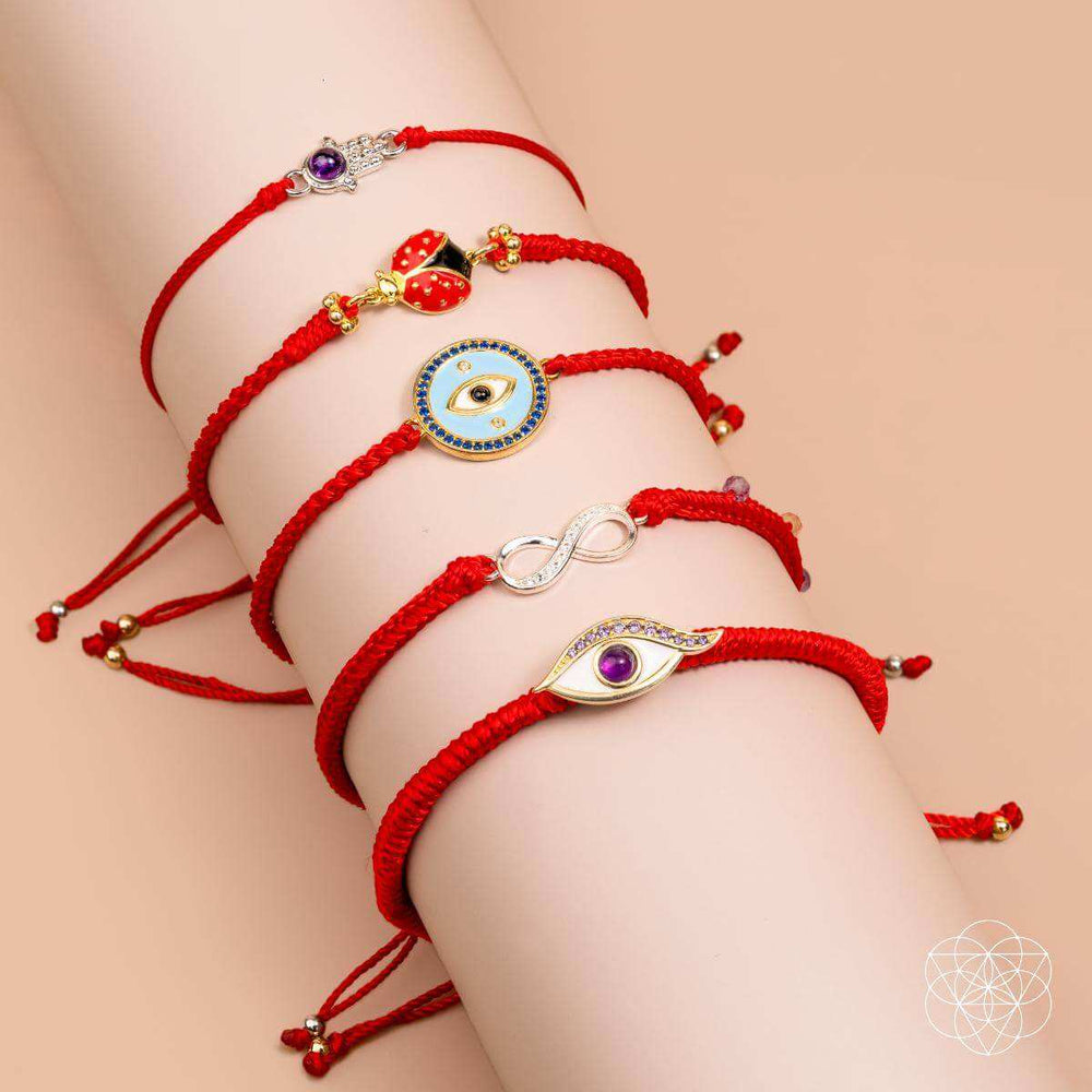 Infinite Prosperity - Eight-Strand Red String Bracelet - Conscious Items - Flyclothing LLC
