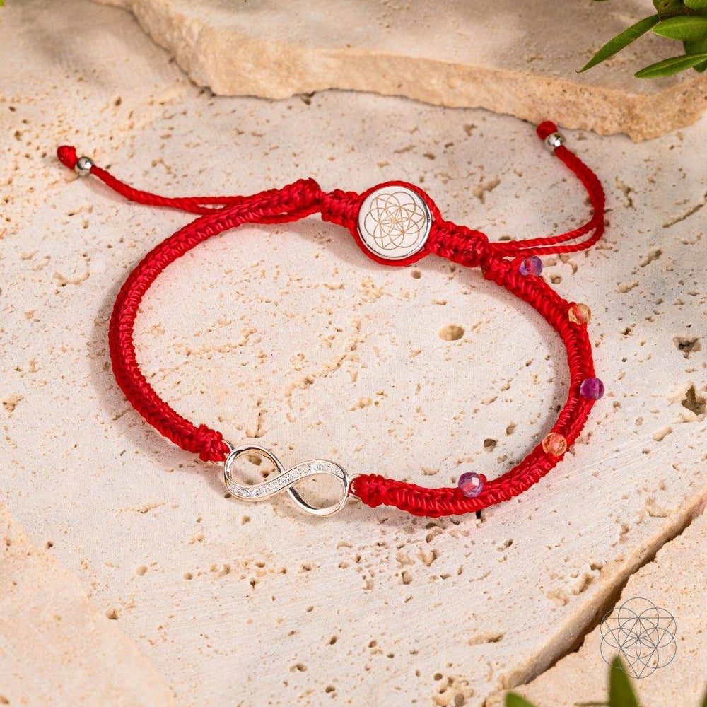 Infinite Prosperity - Eight-Strand Red String Bracelet - Conscious Items - Flyclothing LLC