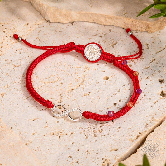 Infinite Prosperity - Eight-Strand Red String Bracelet - Conscious Items - Flyclothing LLC
