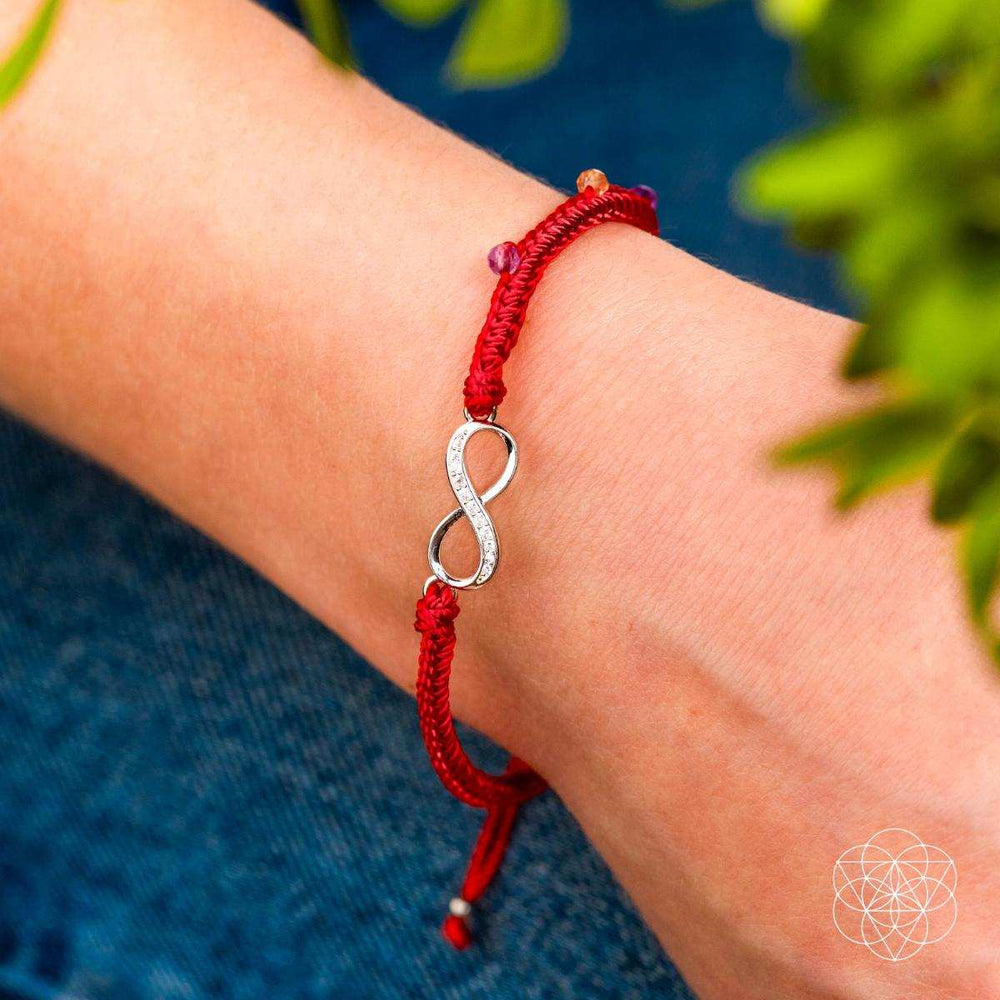 Infinite Prosperity - Eight-Strand Red String Bracelet - Conscious Items - Flyclothing LLC