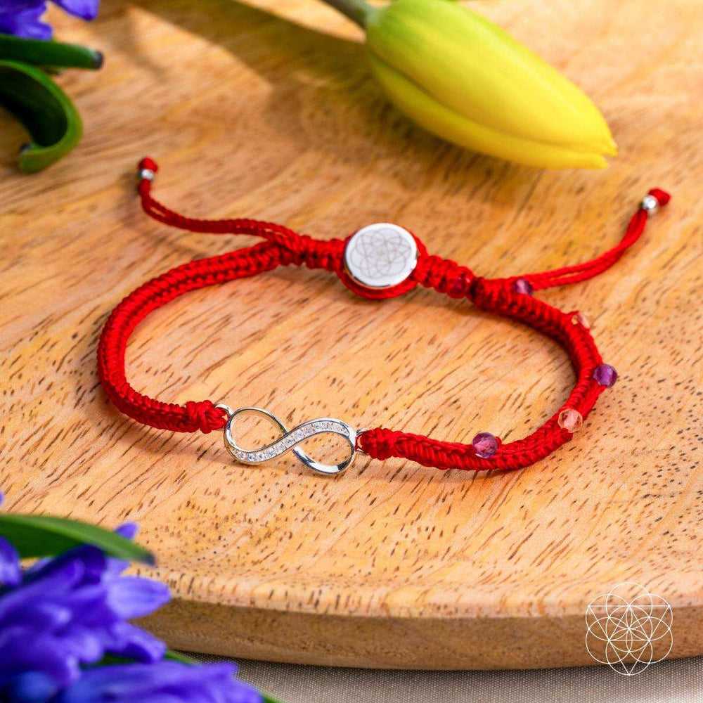 Infinite Prosperity - Eight-Strand Red String Bracelet - Conscious Items - Flyclothing LLC