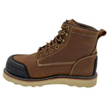 adtec guardian men s 6 rubber toe work boot brown soft toe puncture resistant eh slip resistant 9270
