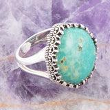 Intricate Green Turquoise and Sterling Silver Ring - Barse Jewelry - Flyclothing LLC
