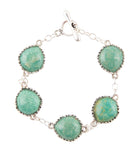 Intricate Green Turquoise and Sterling Silver Toggle Bracelet - Barse Jewelry - Flyclothing LLC