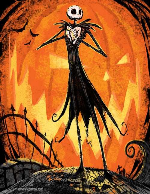 Black Market Art Company Jack The King of Pumpkins Print - Black Market Art Company - Flyclothing LLC