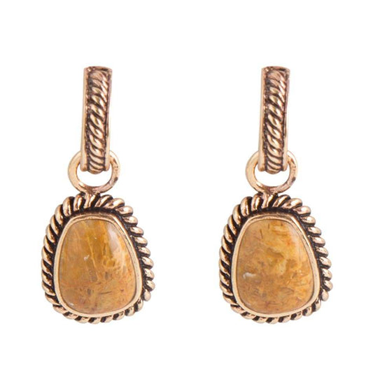 Jasper Roped Earrings - Bronze - Barse Jewelry - Flyclothing LLC