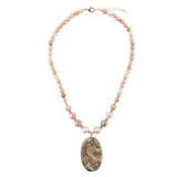 Jasper Slab in Pink Necklace - Barse Jewelry - Flyclothing LLC