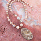 Jasper Slab in Pink Necklace - Barse Jewelry - Flyclothing LLC
