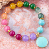 kaleidoscope Multistone Blue Turquoise Charm Bracelet - Barse Jewelry - Flyclothing LLC