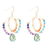Kaleidoscope Multistone Golden Chandelier Earrings - Barse Jewelry - Flyclothing LLC