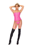 Elegant Moments Pink Leather Bustier L3205 - Elegant Moments - Flyclothing LLC