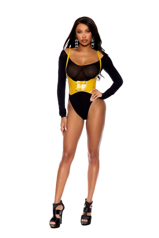 Elegant Moments Yellow Leather Harness L3206 - Elegant Moments - Flyclothing LLC