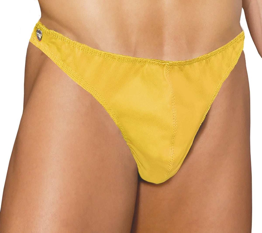 Elegant Moments Yellow Men's Thong W Side Snap L9864 - Elegant Moments - Flyclothing LLC