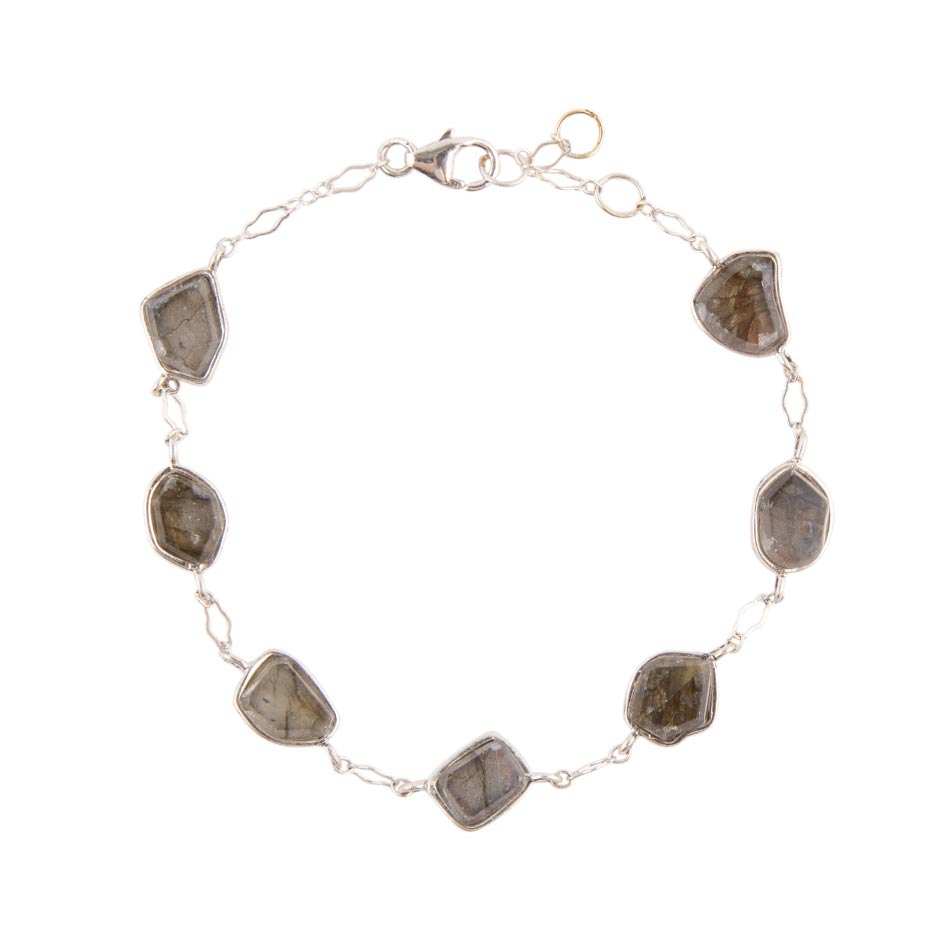 Labradorite and Sterling Silver Line Bracelet - Barse Jewelry - Flyclothing LLC