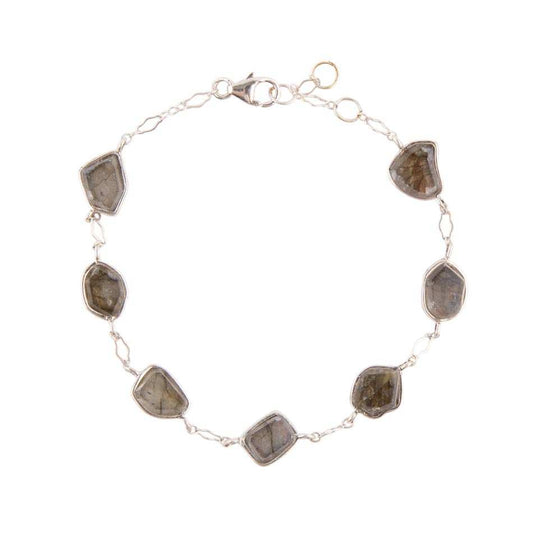 Labradorite and Sterling Silver Line Bracelet - Barse Jewelry - Flyclothing LLC