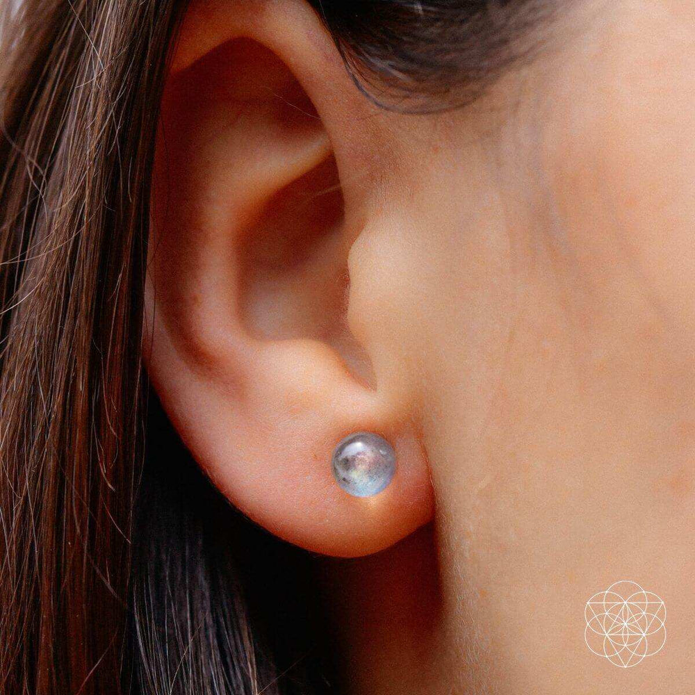 Labradorite Stabilization Earrings - Conscious Items - Flyclothing LLC