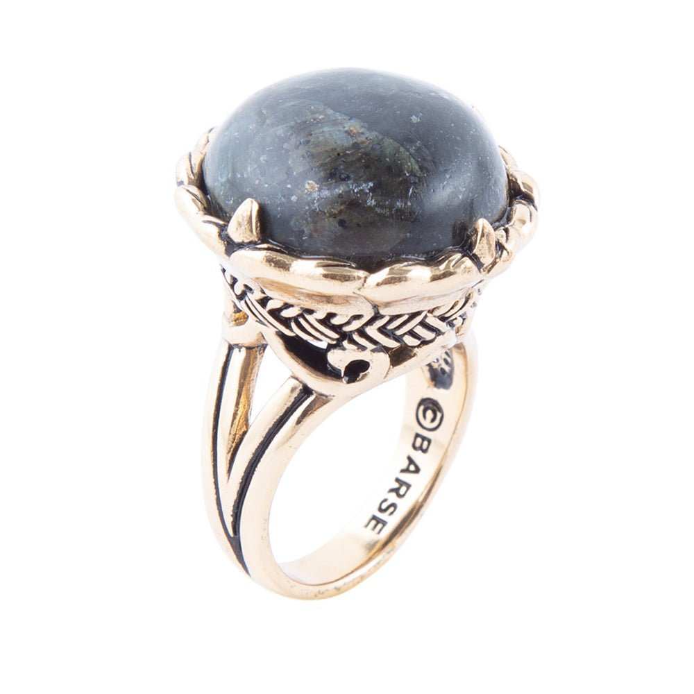 Black Labradorite and Golden Statement Ring - Barse Jewelry - Flyclothing LLC